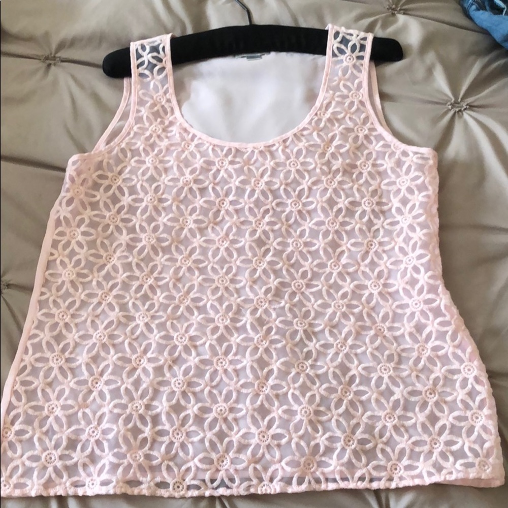 Sheer floral top The Loft